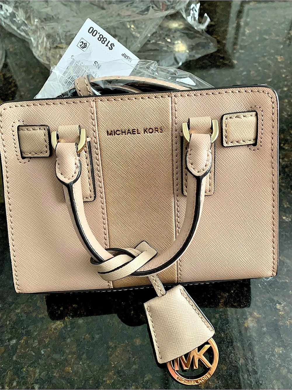 Michael Kors Dillon Leather Satchel in Pink NWT